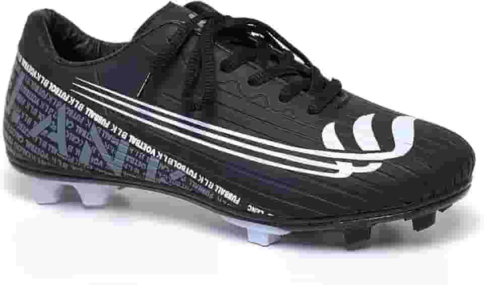 Chuteira de Campo Preta Blank Star Cano Baixo com Solado Costurado Original