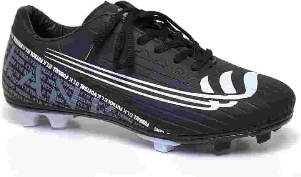 Chuteira de Campo Preta Blank Star Cano Baixo com Solado Costurado Original