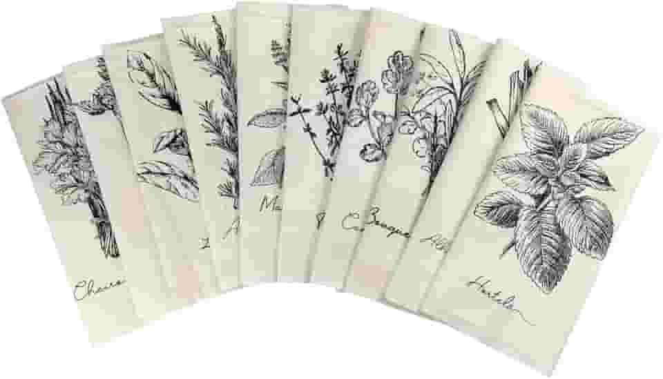 Kit 10 Panos De Prato Crú Extra Rústico Coleção Temperos