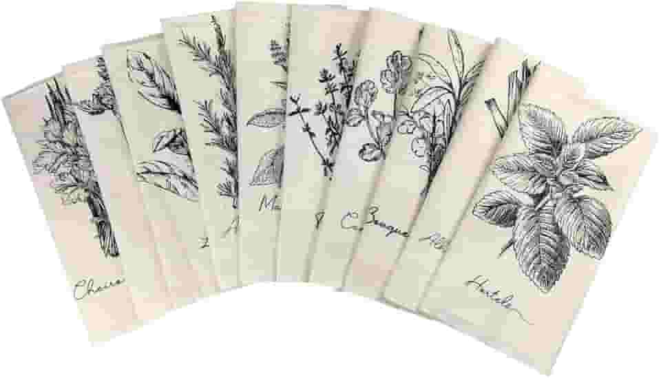 Kit 5 Panos De Prato Crú Extra Rústico Coleção Temperos