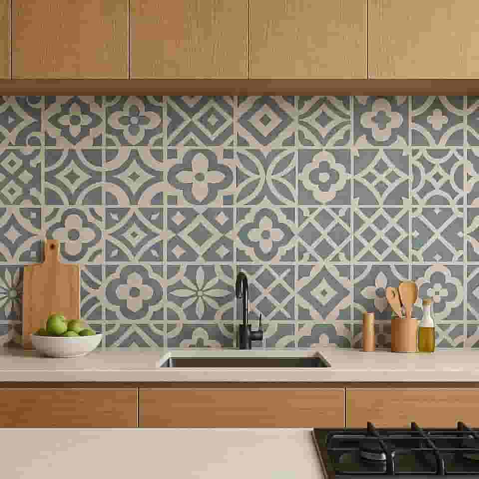 5m Papel de Parede Azulejo Portugues