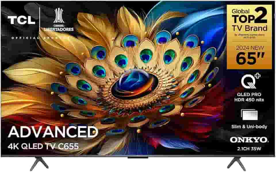 TCL QLED SMART TV 65' C655 4K UHD GOOGLE TV DOLBY VISION ATMOS