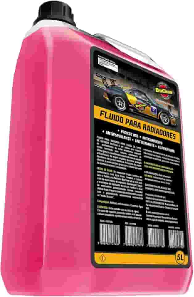 Melhor Fluido Aditivo para Radiador Rosa, Pronto para Uso, 5 Litros, Anticongelante e Refrigerante para Arrefecimento BraClean Premium