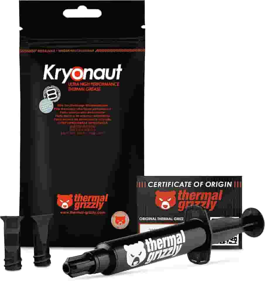 Thermal Grizzly Kryonaut - 11,1 gramas/3 ml - Pasta térmica de alto desempenho - para aplicações exigentes e overclocking CPU/GPU/PS4/PS5/Xbox