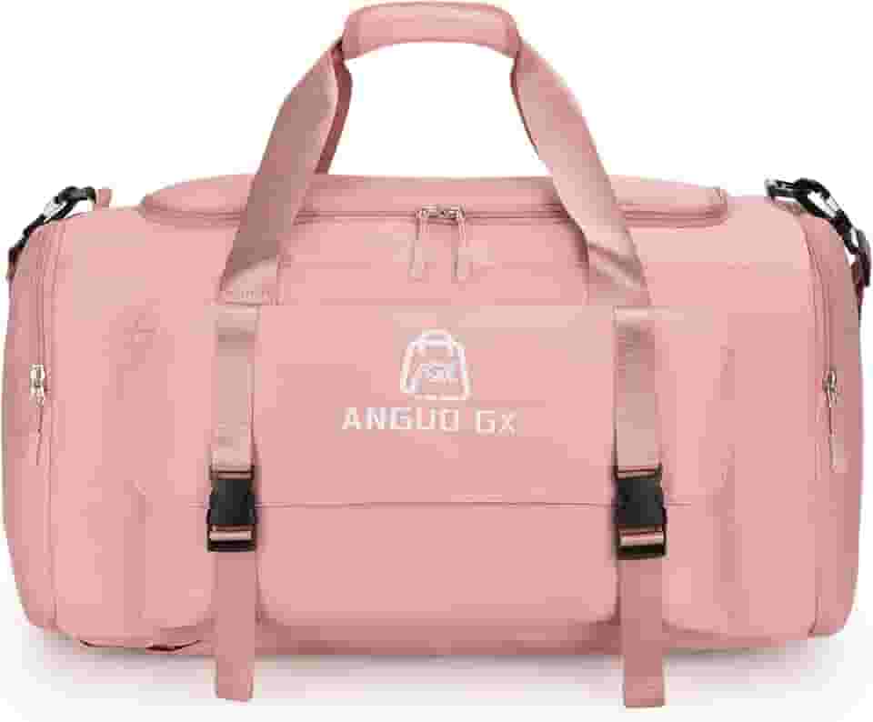 Angoo GX Bolsa de Viagem Grande, 40 L, 5 Compartimentos com Zíper, Poliéster Resistente, Alças Removíveis, Azul Marinho