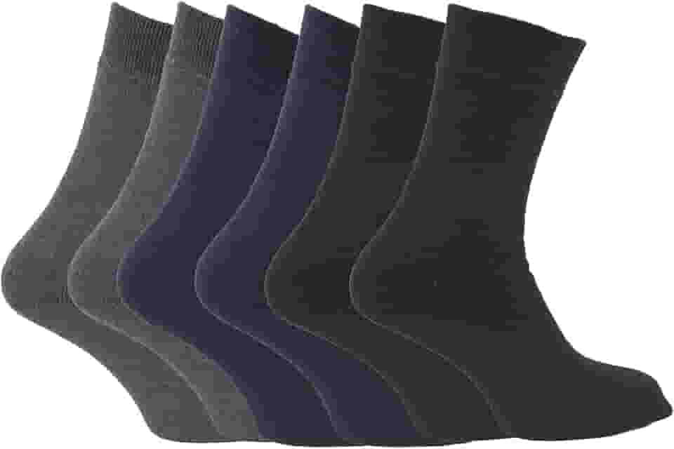 Kit 6 Pares Meia Social Masculino, Cano Médio, Confortavél, Respiravel