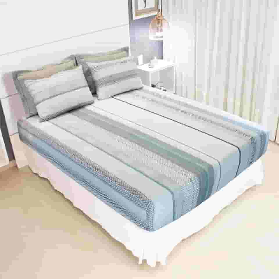 Jogo de Lençol Cama Casal 3 Peças Estampado 100% Algodão com Elástico e Toque Macio Cozzilar (Modelo 4)
