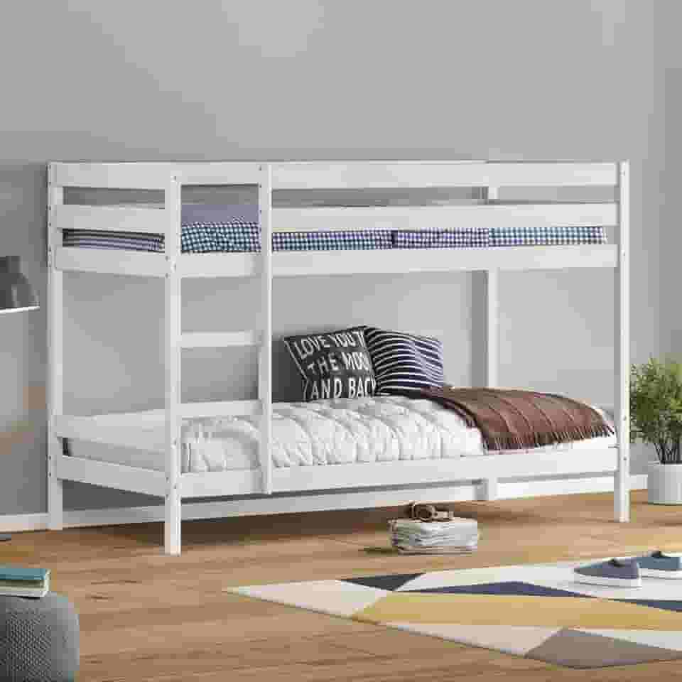 IDIMEX Beliche Infantil Branco Madeira com Grade de Proteção Felix