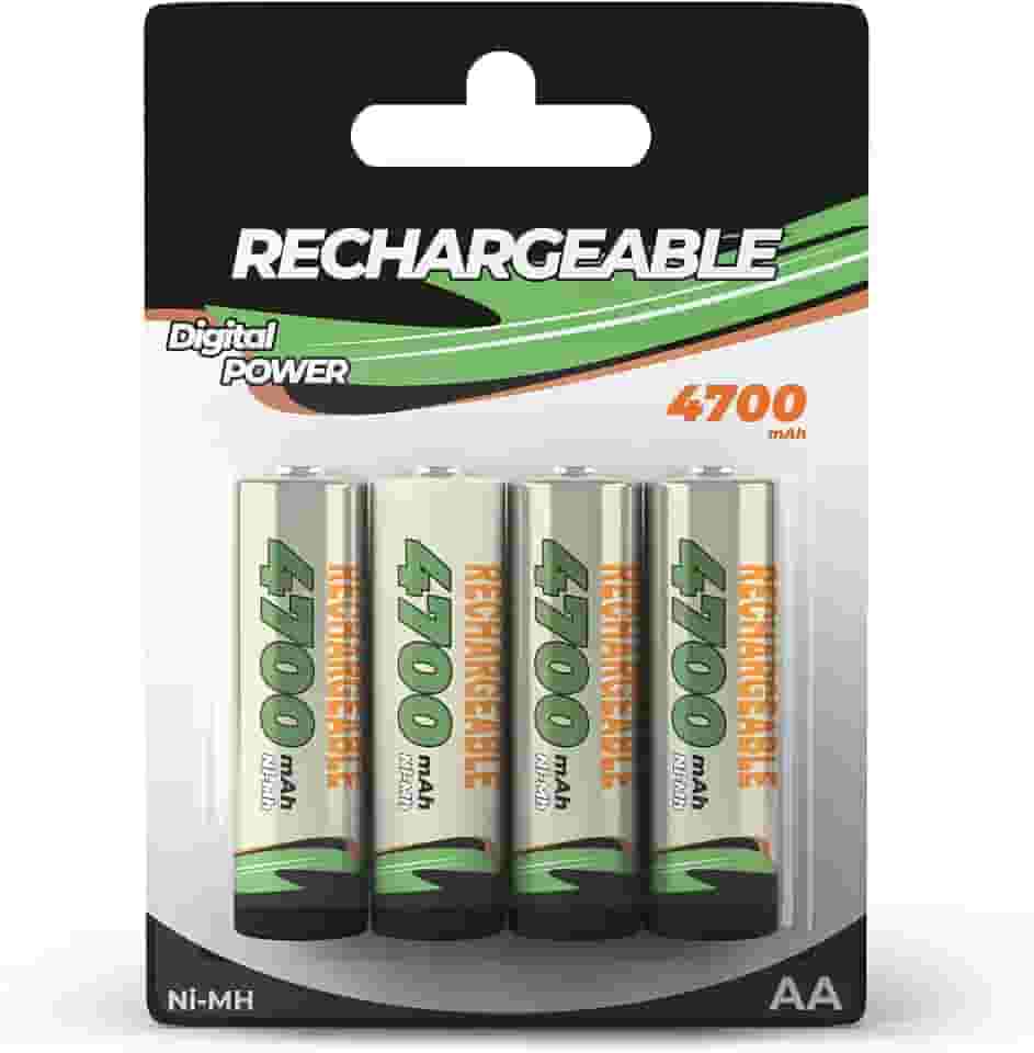 Pilha Recarregável Aa 4700mah 1.2v Kit com 4 Unidades