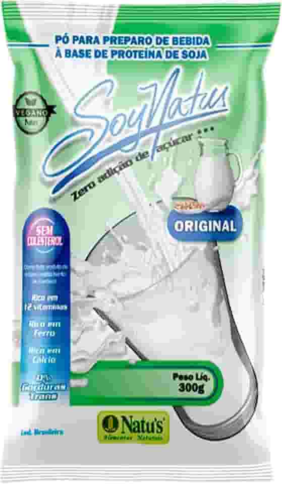 Natu's, Leite de Soja, SoyNatus, Vegano, Sabor Original, Zero, 300 Gramas