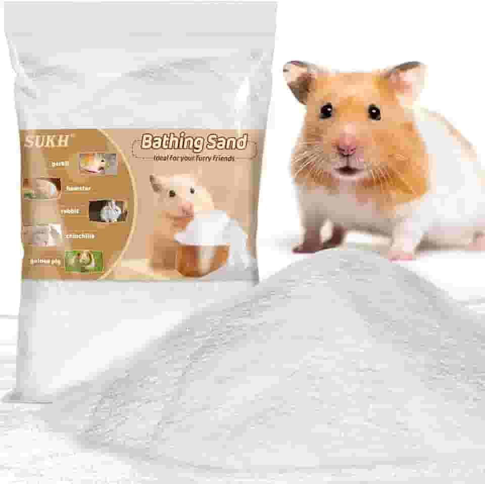Sukh Banho de areia para hamster de 420 g – sem poeira, areia do deserto, hamster, cama de hamster, réptil, areia de sílica, esconderijo de gerbil para hamster, chinchilas, gerbil, ratos sírios, animais pequenos animais de estimação
