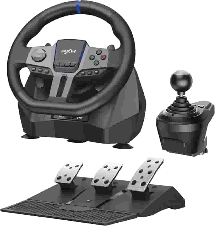 PXN V9 Gen2 Steering Wheel and Pedals with Shifter for PC