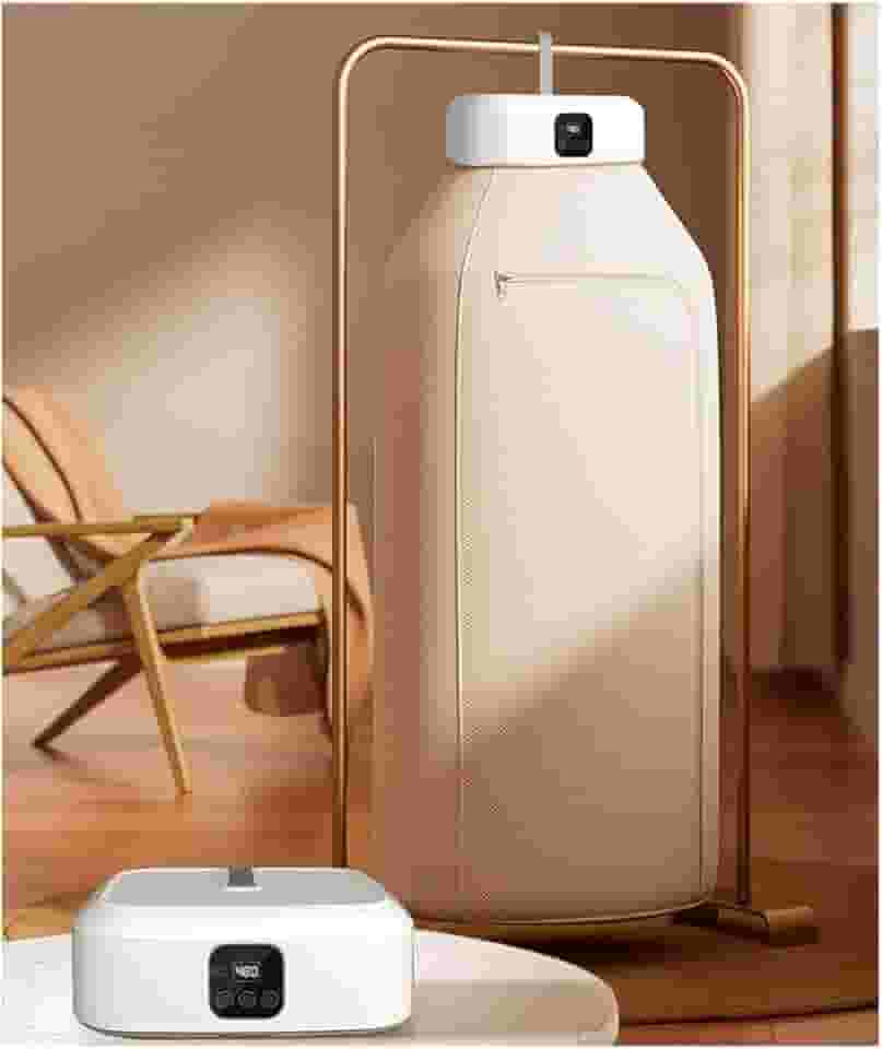 Secador de roupas, Mini Secador para Roupas, Secadora de Roupas, Secador, Secador Portatil, com Função de Temporizador e 2 Níveis de Aquecimento, Design de Tensão Ampla, Adequado para 110V ~ 220V