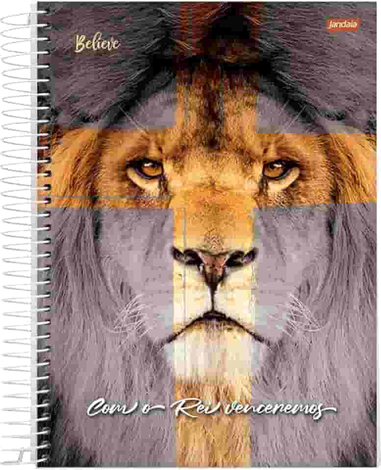 Caderno Espiral Univ CD 10 Matérias 160 Fls Believe Leão FSC - Jandaia