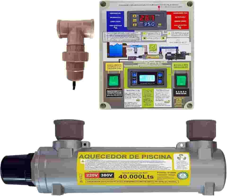 AQUECEDOR ELETRICO DE PISCINA PARA 40.000 LITROS COM IONIZADOR