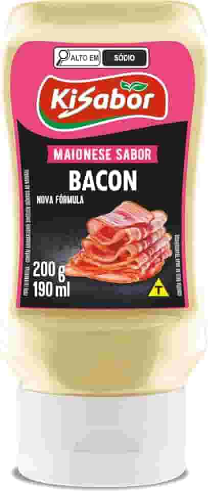 Maionese, Sabor Bacon, Kisabor, 200 Gramas