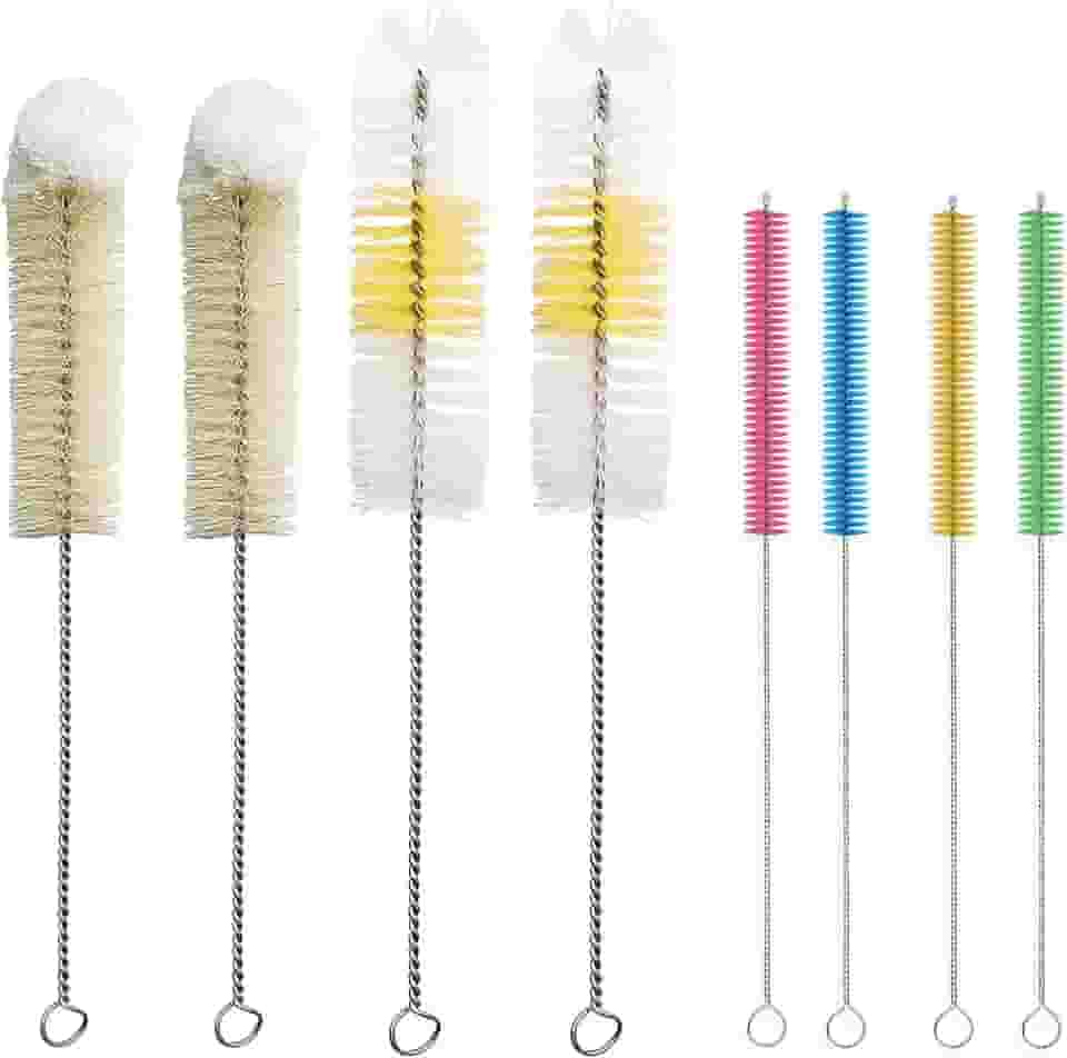 Kit de limpeza de narguilé de 8 peças, conjunto de escovas de limpeza premium para garrafa de água Shisha