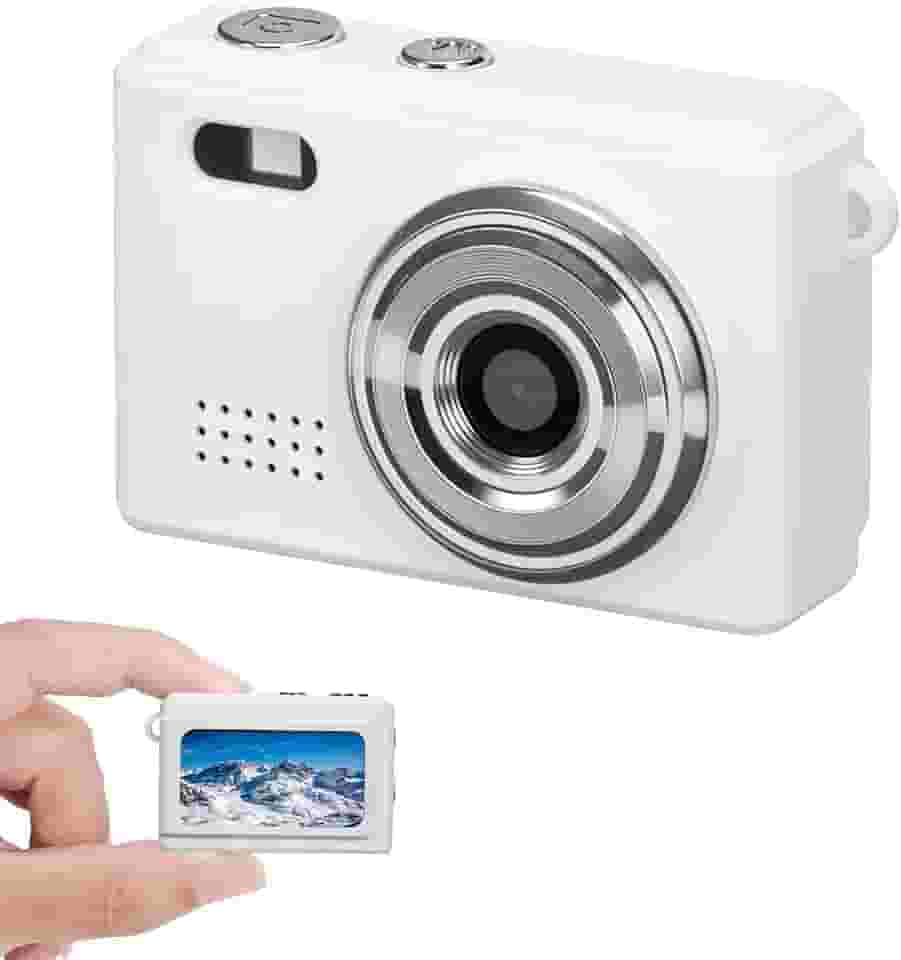 Mini Câmera Chaveiro, foco automático 1080P apontar e fotografar câmeras digitais para adolescentes,tela HD de 0,96", bateria de longa duração, câmera pequena ultraportátil para viagens/vlogs