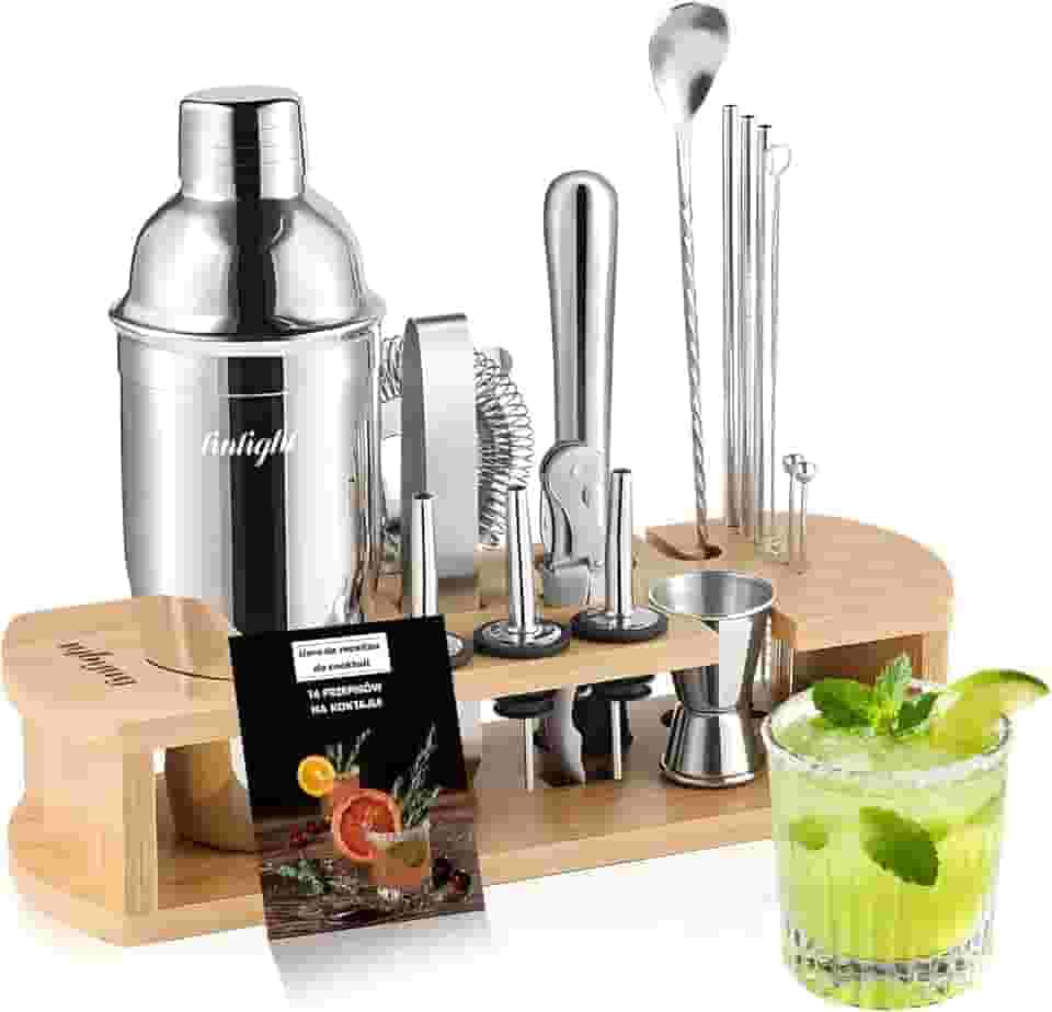 Kit Coqueteleira Inox bartender Profissional 16 Peças 750ml
