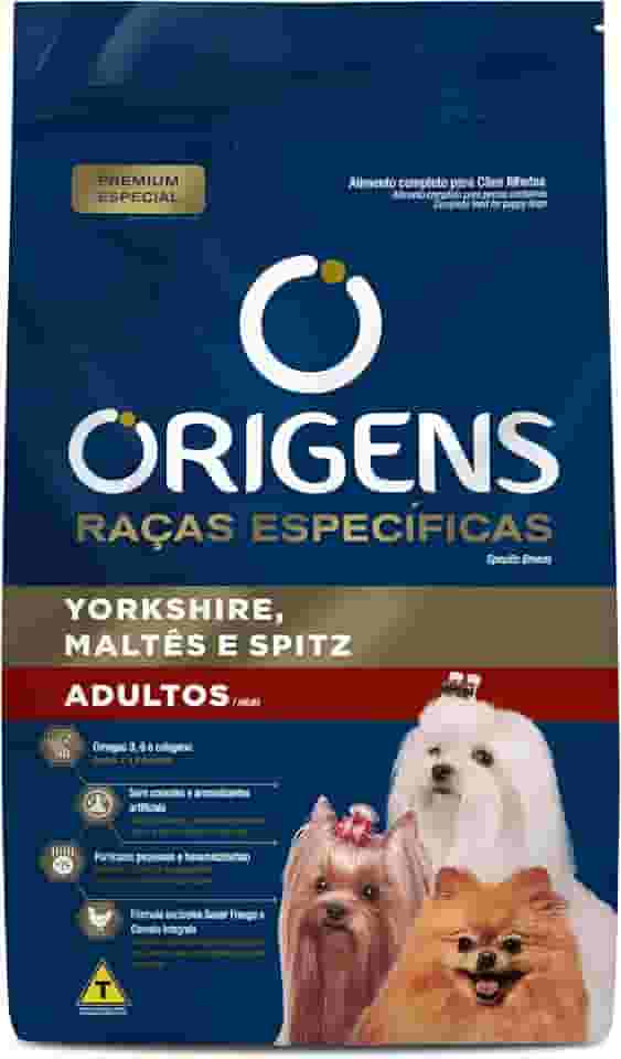 Origens Ração Seca Para Cães Adultos Raças Específicas Yorkshire/Maltês/Spitz Sabor Frango 1Kg
