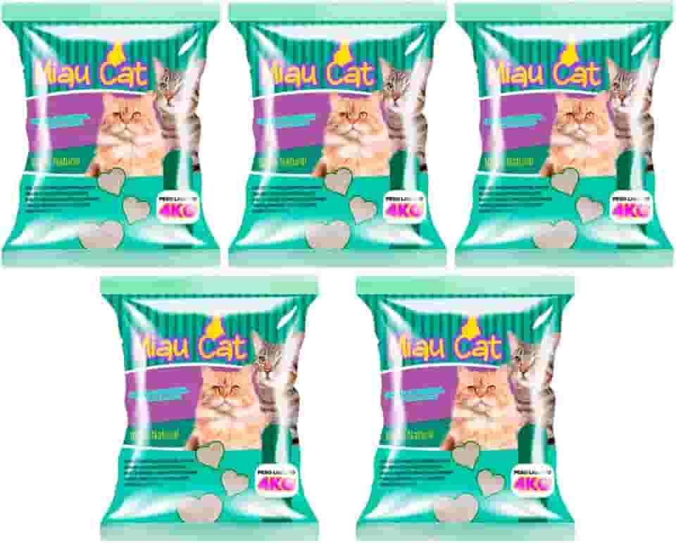 Areia Sanitária Antiodor Miau Clean Para Gatos Tira Cheiro (20 Kg - MiauCat Perf.)