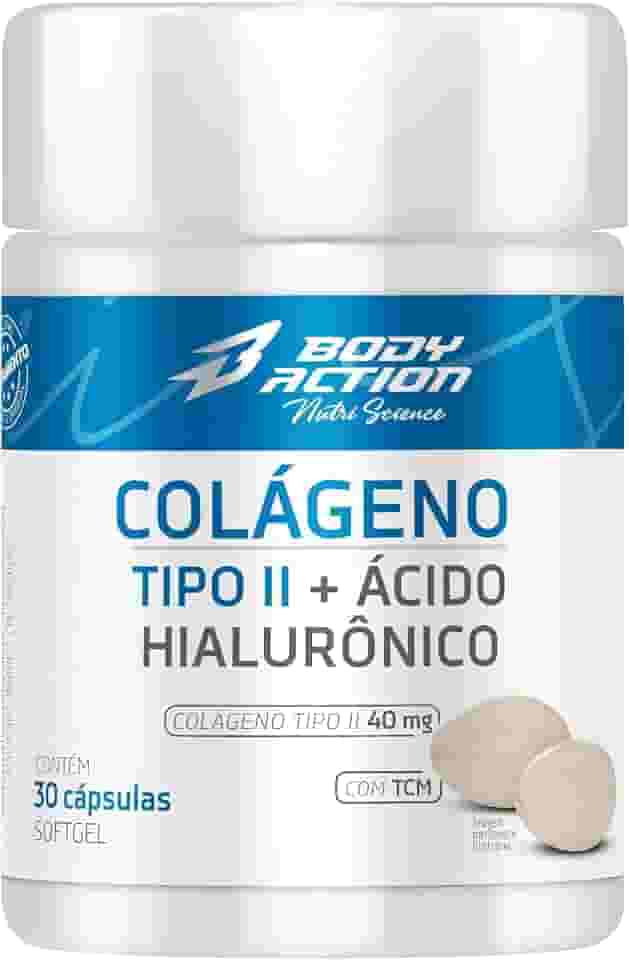 Colageno Tipo 2 40mg + Acido Hialuronico 120mg 30 Softgels Bodyaction