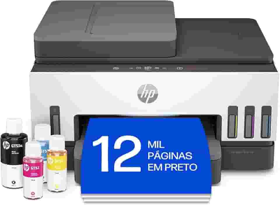 Impressora Multifuncional HP Smart Tank 794 Tanque de Tinta Colorida Wi-Fi Scanner Duplex, Bluetooth. Funções: Imprimir, Copiar, Digitalizar. Cor: Branco (2G9Q9A)