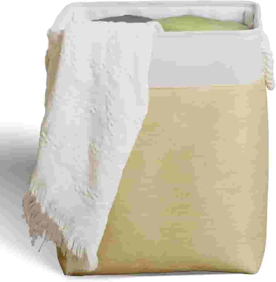 Cesto De Roupa Suja Dobravel Em Tecido 50 Litros Com Alças Multiuso Pano Prático para Armazenamento de Roupas (Bege)