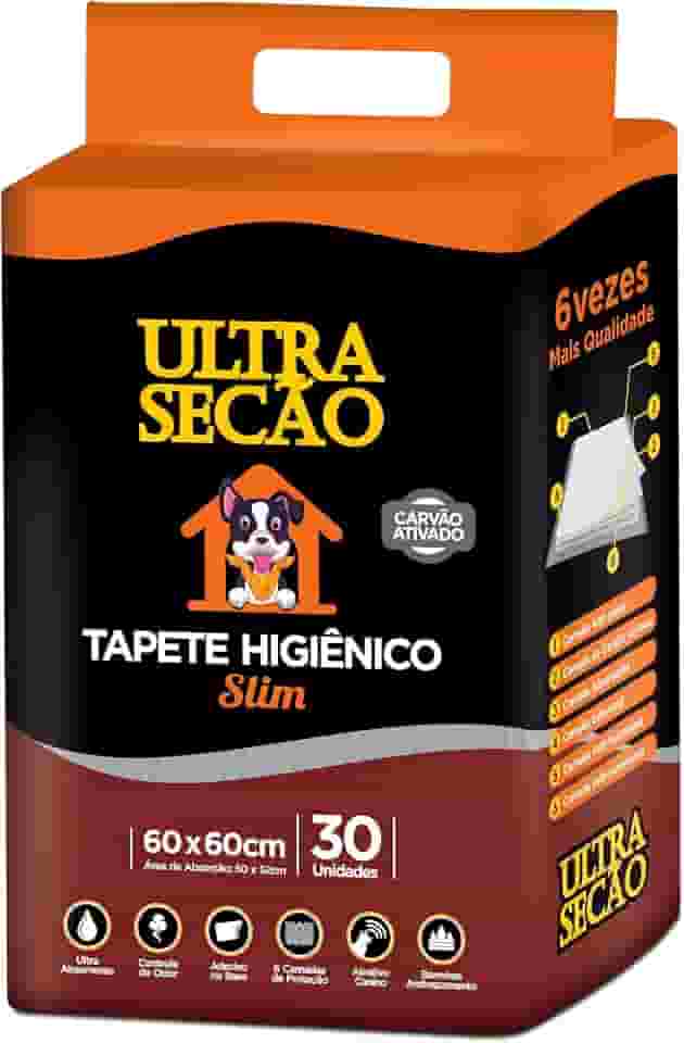 Tapete Higiênico Great Pets Ultra Secão Carvão Ativado 60x60cm 30 Unidades
