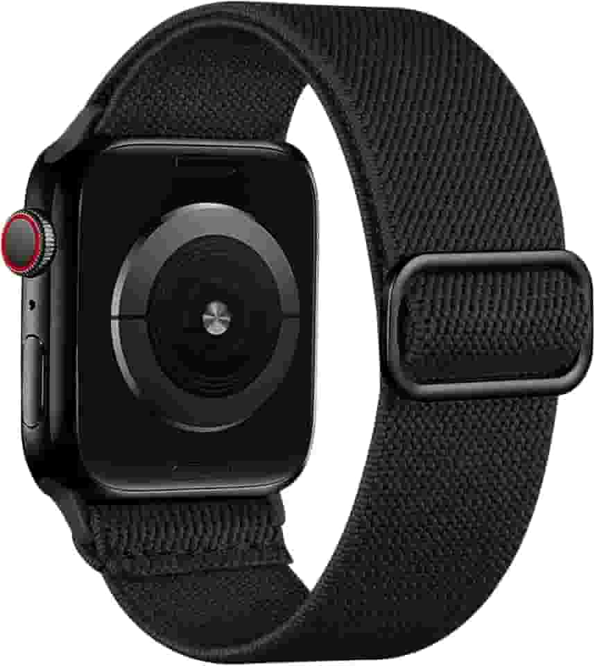 Pulseira Lerobo unissex, trançada, esportiva, de nylon elástico, compatível com Apple Watch Ultra 2, SE, 9, 8, 7, 6, 5, 4, 3, 2, 1 de 38 mm, 40 mm, 41 mm, 42 mm, 44 mm, 45 mm, 49 mm