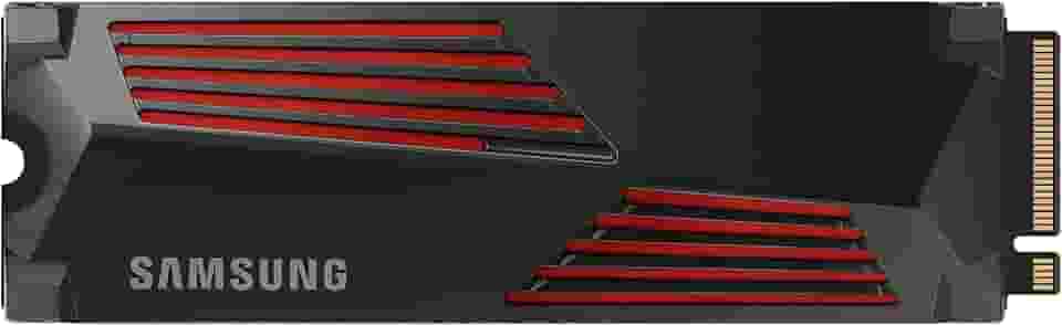 SAMSUNG 990 PRO com dissipador de calor SSD 2TB PCIe 4.0 M.2 disco rígido interno de estado sólido, velocidade mais rápida para jogos, controle de calor, armazenamento direto e expansão de memória, compatível com Playstation5, MZ-V9P2T0CW