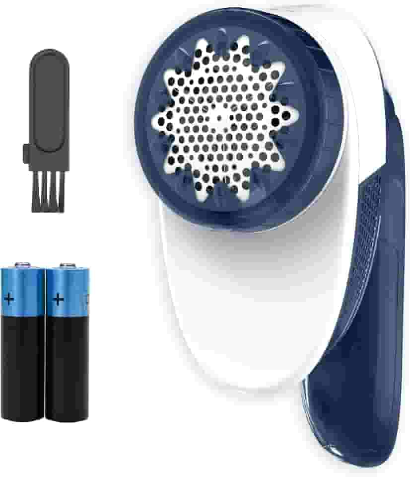 Papa Bolinhas e Fiapos Arno Azul e Branco PBAZ, com manuseio ergonômico, ideal para todos os tecidos, 2 pilhas AA incluídas