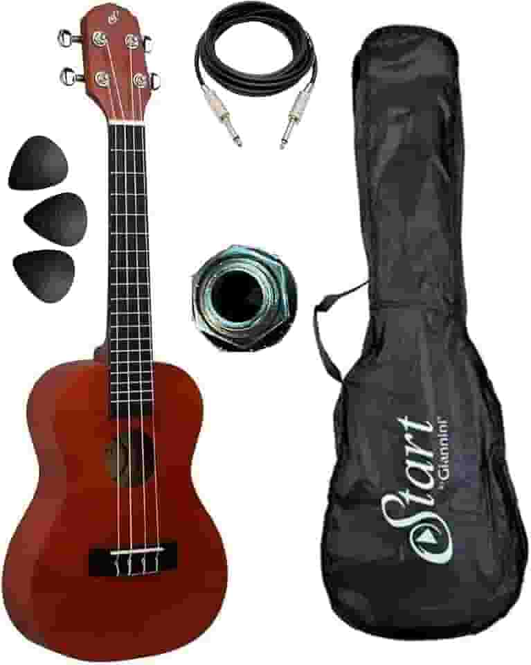 Ukulele Eletroacústico Giannini Concerto Uks23ns Com Capa