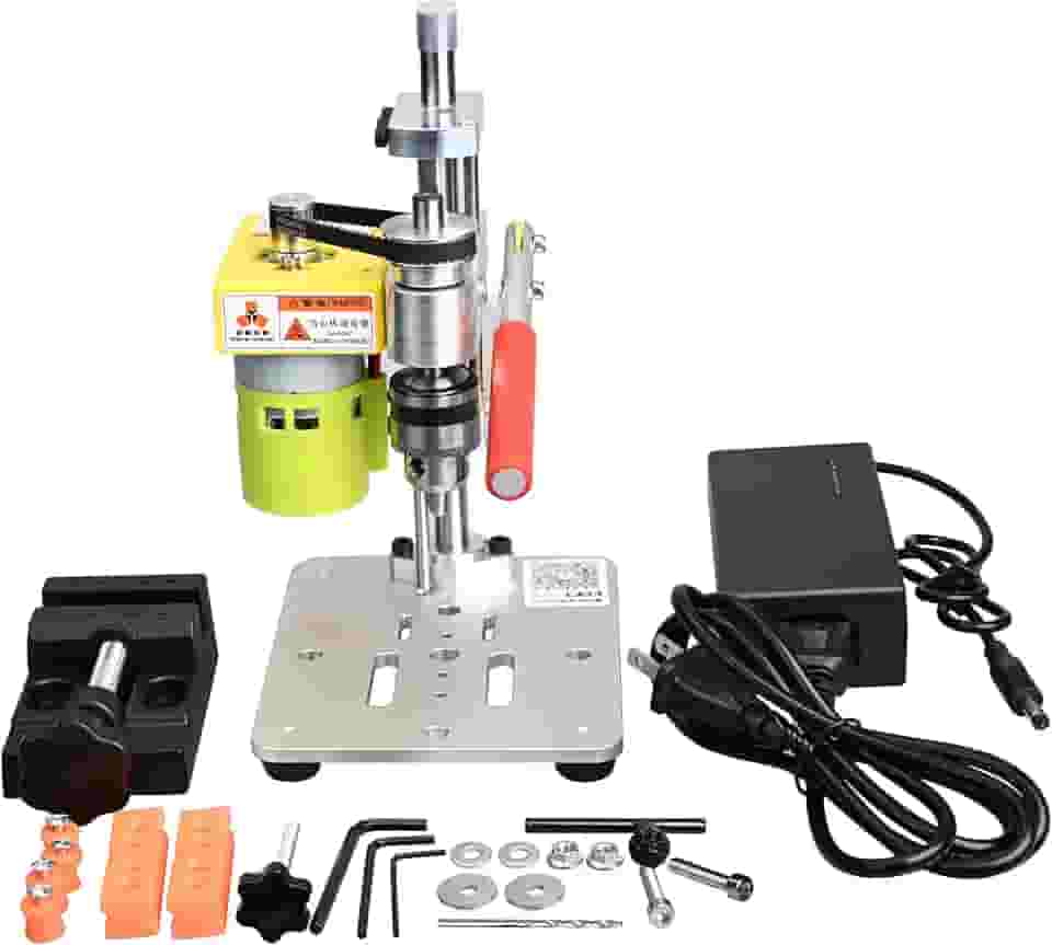 Mefape Mini Furadeira Elétrica, Manual De Bancada Precisão, Bidirecional, 7 Velocidades, Com Mandril B10 E Morsa, Ferramenta Portátil Para Artesãos Faça Você Mesmo