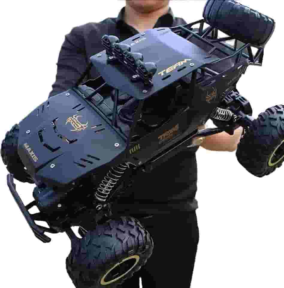 CARRINHO OFF ROAD METAL MONSTER TRUCK DE CONTROLE REMOTO, 37CM, COM TRAÇÃO INTEGRAL (4X4), DISTÂNCIA DE ATÉ 50 METROS