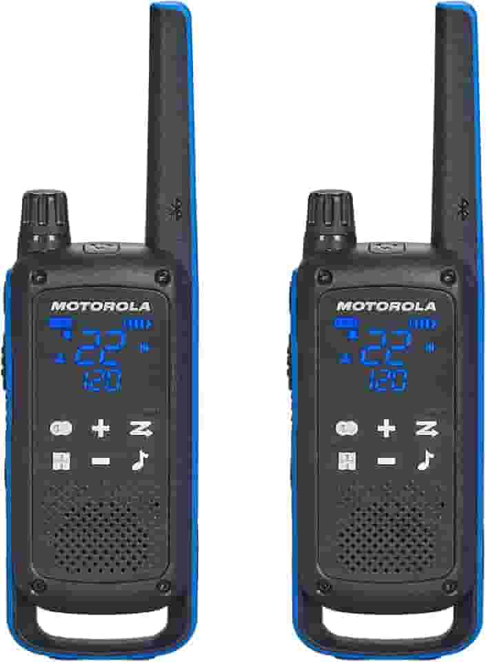 Motorola Solutions Rádios bidirecionais Talkabout T802, pacote com 2, preto/azul