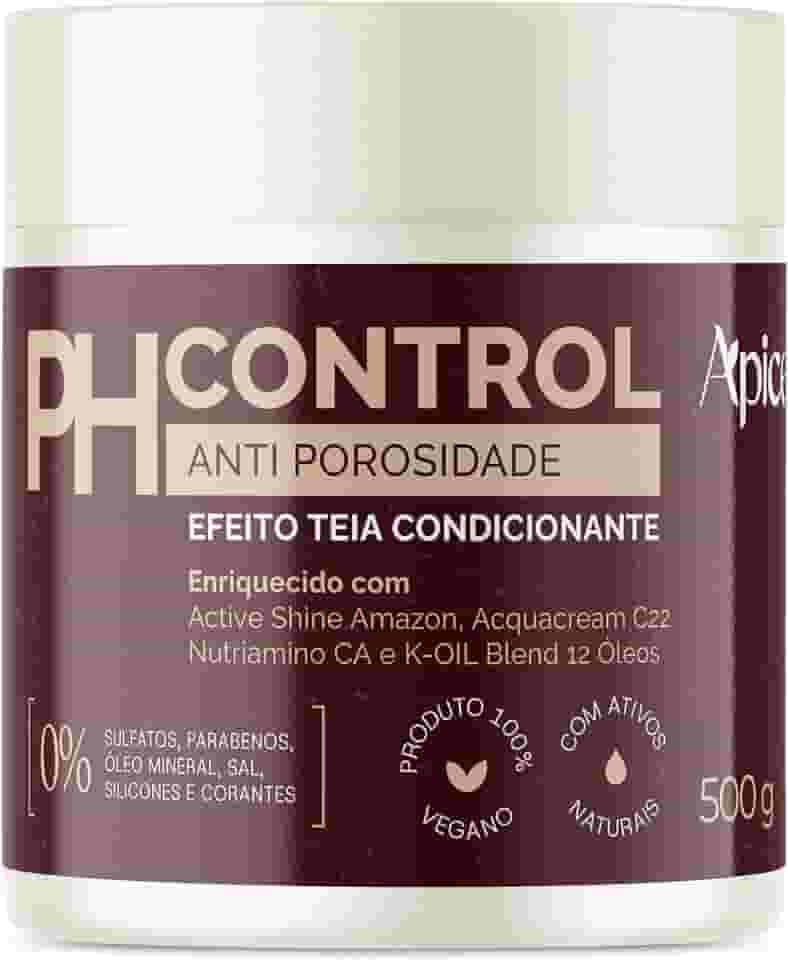 Ápice Tratamento Anti Porosidade pH Control | Máscara Acidificante com Efeito Teia, Restauração e Brilho para Todas as Curvaturas | 500g