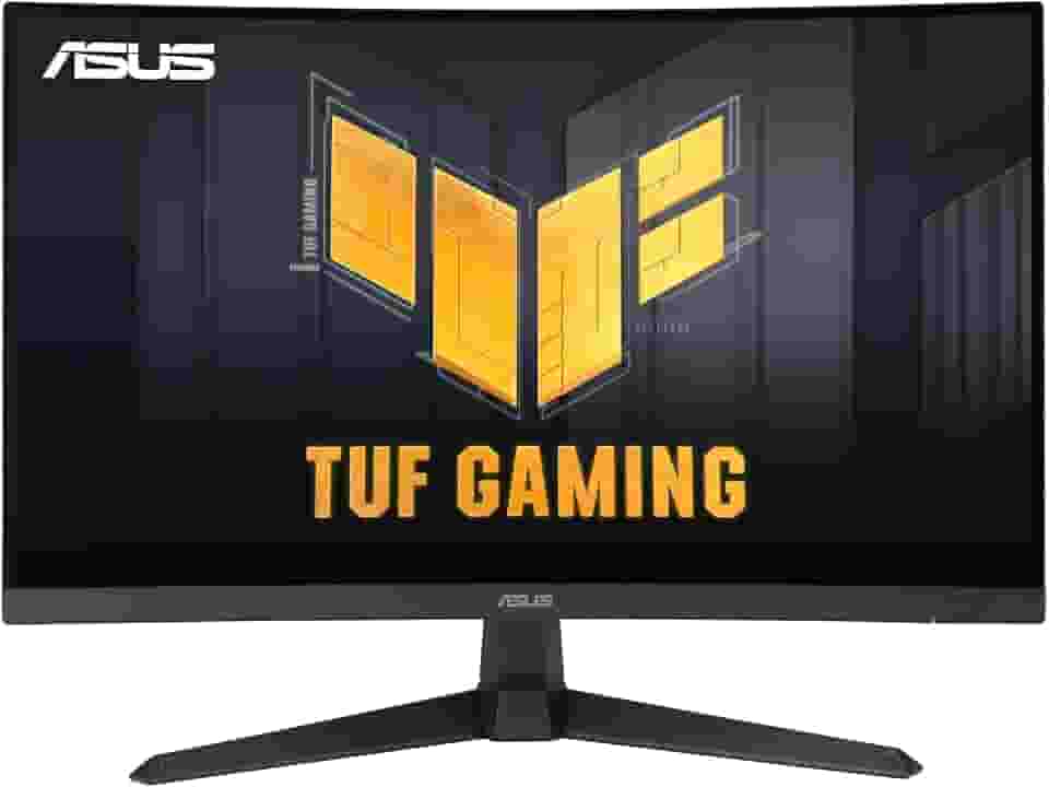 ASUS Monitor de jogos TUF Gaming 68.6 cm 1440P curvado HDR (VG27WQ3B) - QHD (2560 x 1440), 180Hz, 0,5ms, desfoque de movimento extremamente baixo, FreeSync, 90% DCI-P3, DisplayWidget, garantia de 3