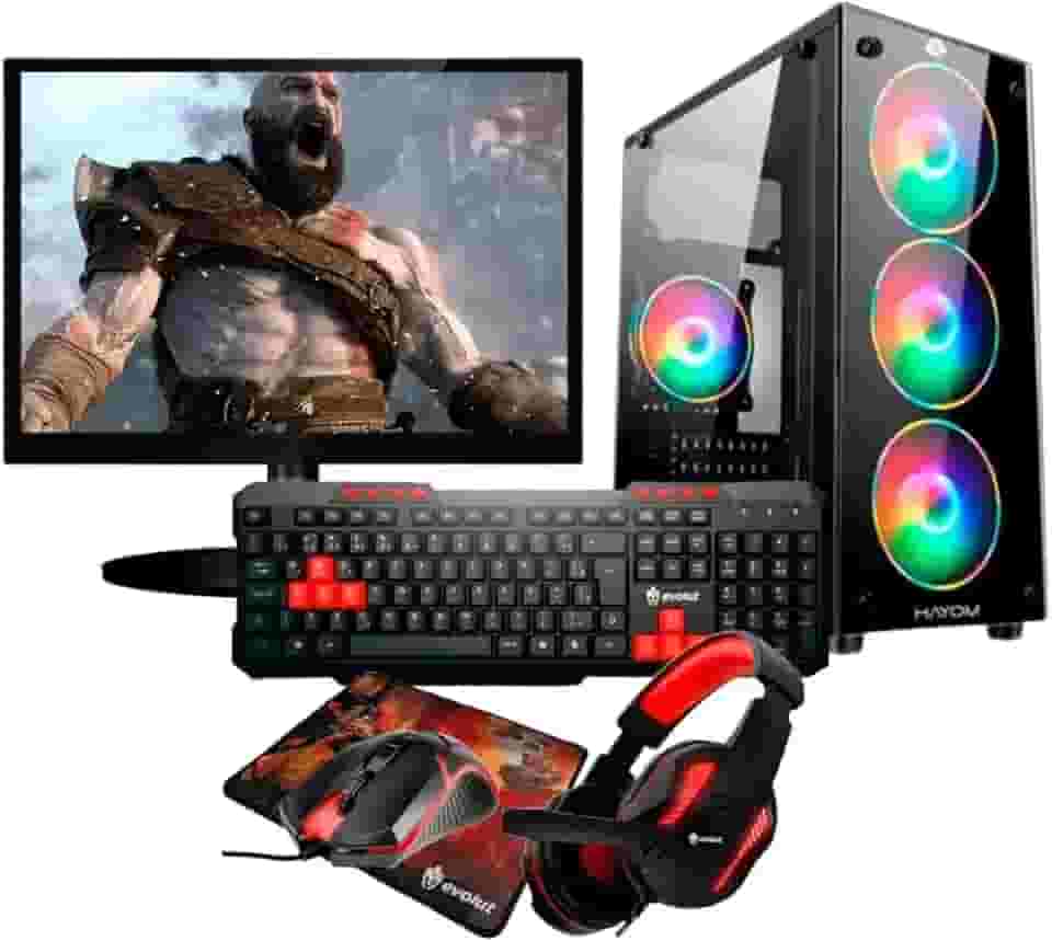 PC Gamer Completo Intel Core i5 Memoria Ram 16GB Placa de Video 4GB SSD 240GB Monitor HDMI Kit Gamer