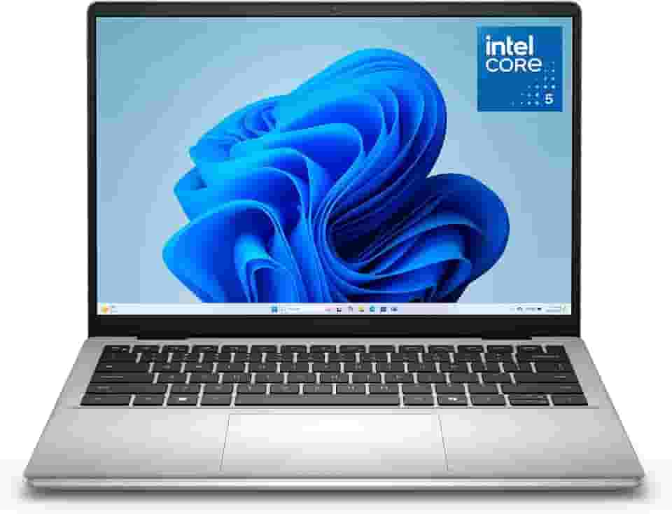 Dell 14 laptops DC14250-35.6 cm FHD+ tela antirreflexo de 300 nits, processador Intel Core 5 120U, placa de vídeo Intel, RAM de 16 GB, SSD 512B, teclado retroiluminado por IA em inglês, leitor de