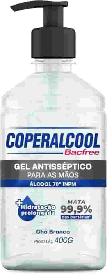 Coperalcool Bacfree Álcool Gel Higienizador de Mãos 70°INPM 400g Chá Branco