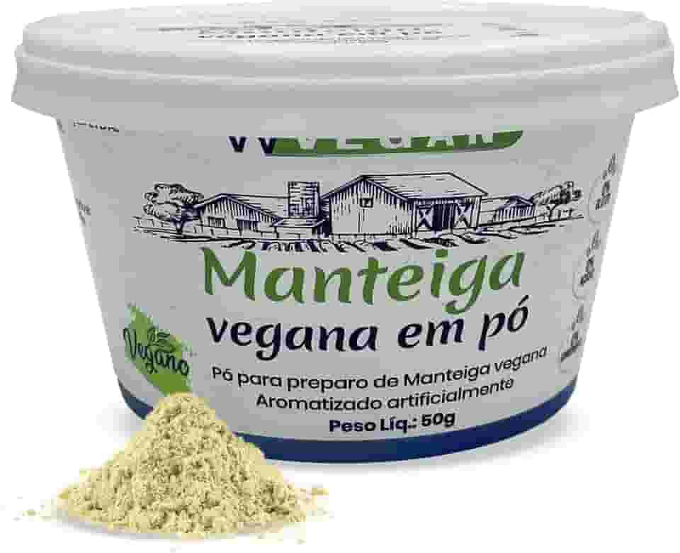 WVEGAN Manteiga Vegana Em Pó - Pó Para Preparo de Manteiga Vegana - Fonte de Nutrientes - Sem Glúten - Textura Cremosa - Perfeita Para Culinária