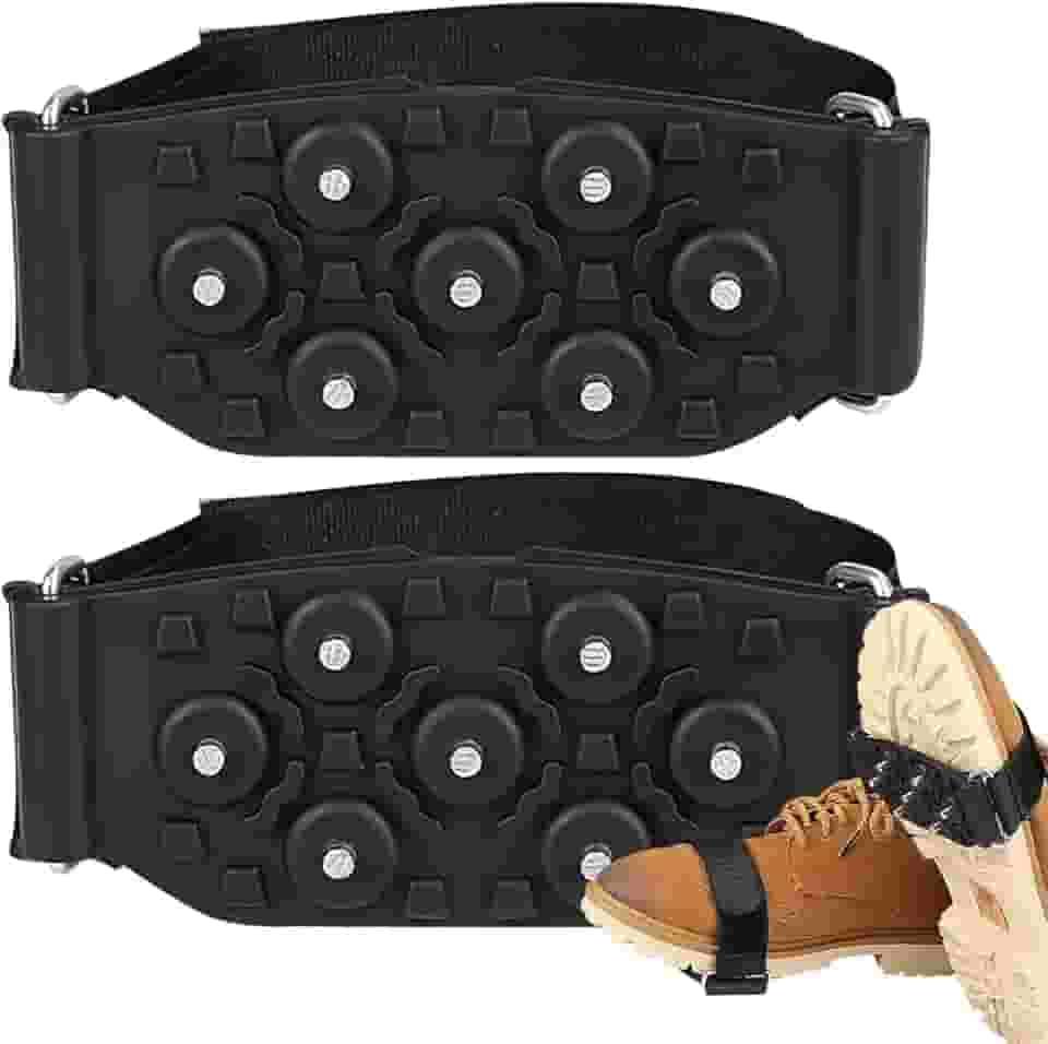 Crampons de,7 Pregos De Aço Com Cinta Ajustável | Garras De Tração No - Para Trilho De Inverno Escalada Caminhada Montanhismo Corrida Ao Ar Livre Corredor