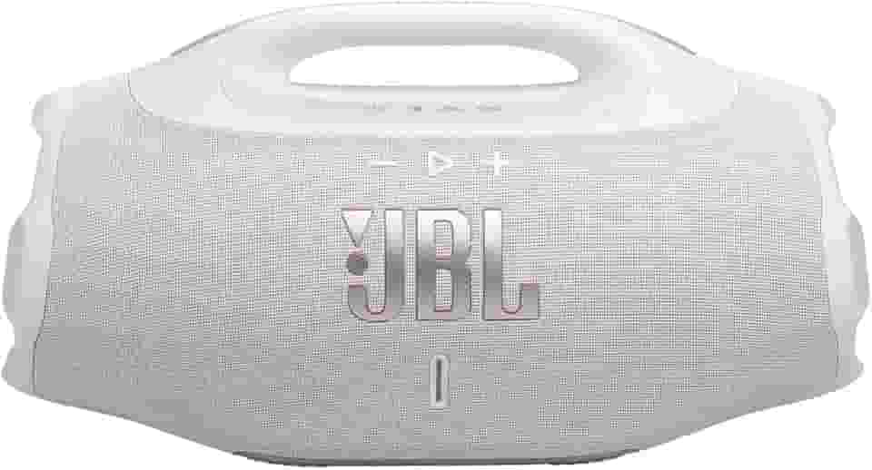 JBL, Caixa de Som, Boombox 4, Bluetooth, Som JBL Pro, AI Sound Boost, Graves Personalizáveis, Bateria de até 34h, IP68, Áudio Lossless – Branca
