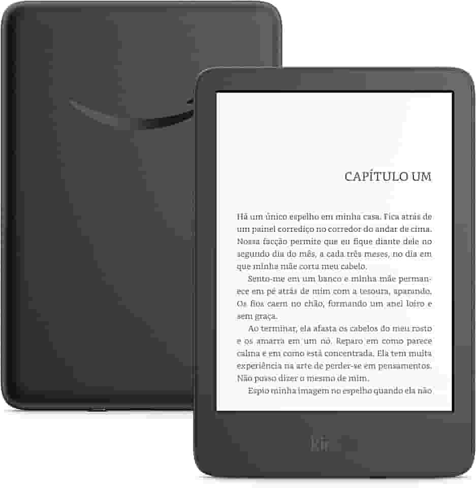 Kindle 16 GB (Geração mais recente) - Leve e compacto, com tela antirreflexo, trocas de página mais rápidas, luz frontal ajustável e bateria de longa duração - Cor Preta