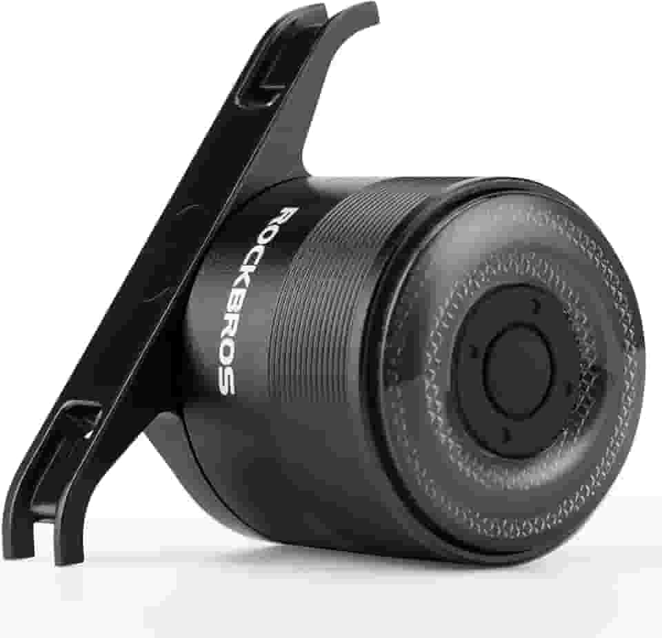 ROCKBROS Luz traseira de bicicleta, luz traseira para bicicleta, 5 modos, recarregável tipo C, leve, IPX5, lanterna traseira de bicicleta de liga de alumínio para passeios noturnos