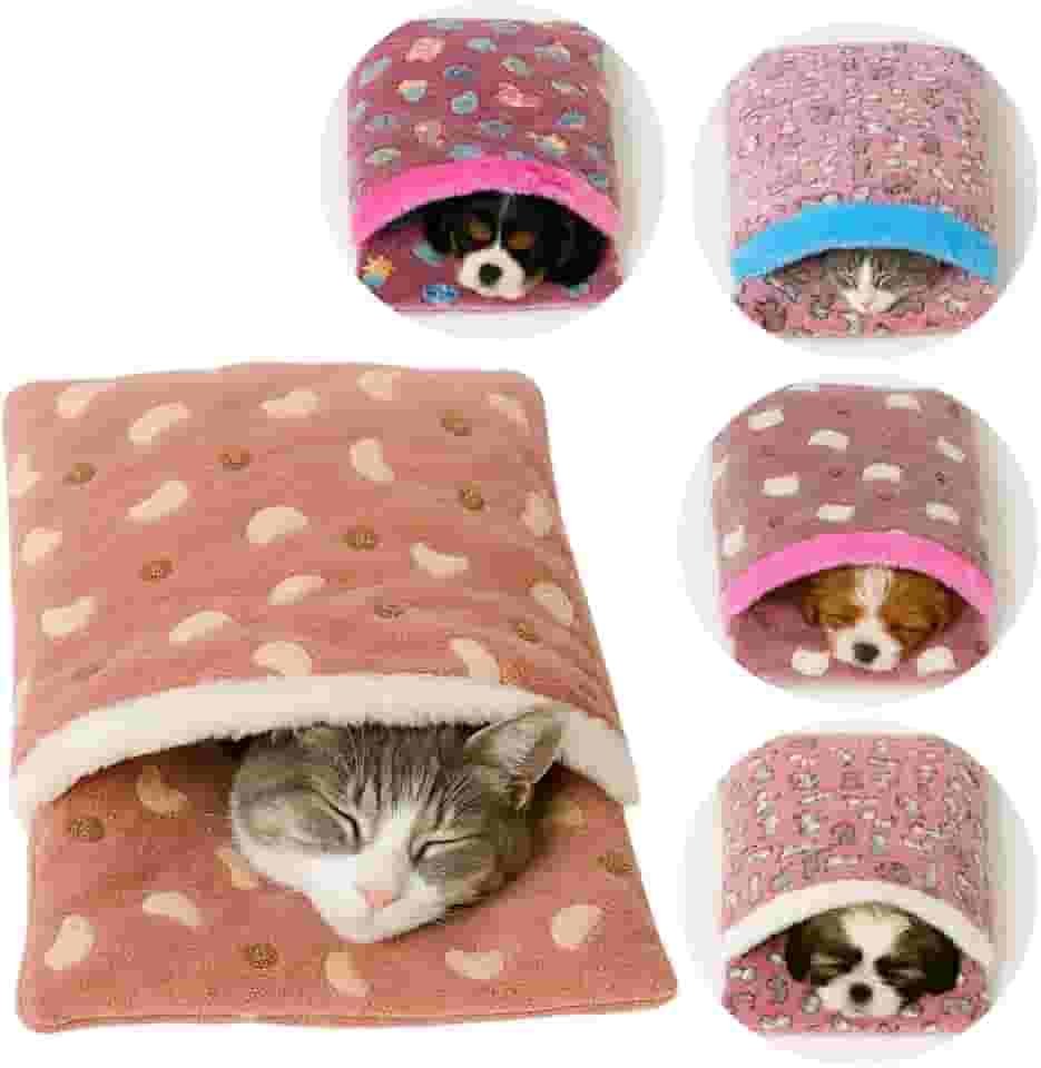 Cama Pet Caminha Peluda Toca Inglu Para Cachorro Gato Tipo Saco De Dormir 70x50cm