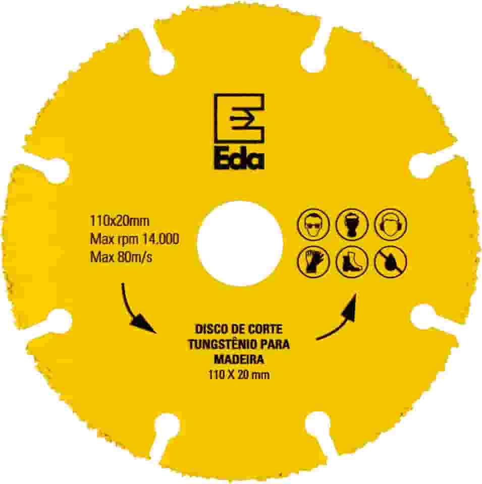 Eda Disco de Corte Tungstênio para Madeira 110 x 20 mm