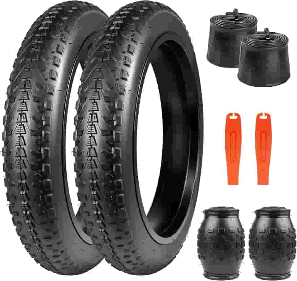 ZUKKA Pneu de bicicleta 20/24/26 x 3,0 pneu de bicicleta gordo pacote com 2 pneus de substituição para bicicleta de montanha dobrável pneus de bicicleta de alta densidade para bicicleta elétrica Snow