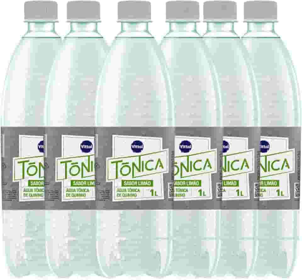 Água Tônica Sabor Limão 1 Litro Fardo com 6 Unidades - Vittal